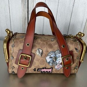 COACH LIMITED EDITION X KEITH HARING MAILBOX 24 BAG 1941 Handbag Tea Rose